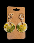 Earrings - yellow floral