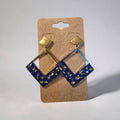 Earrings - cobalt blue and gold