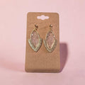 Earrings - gold/pink shimmer