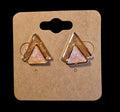 Earrings - studs: brown/peach