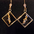 Earrings - black and gold