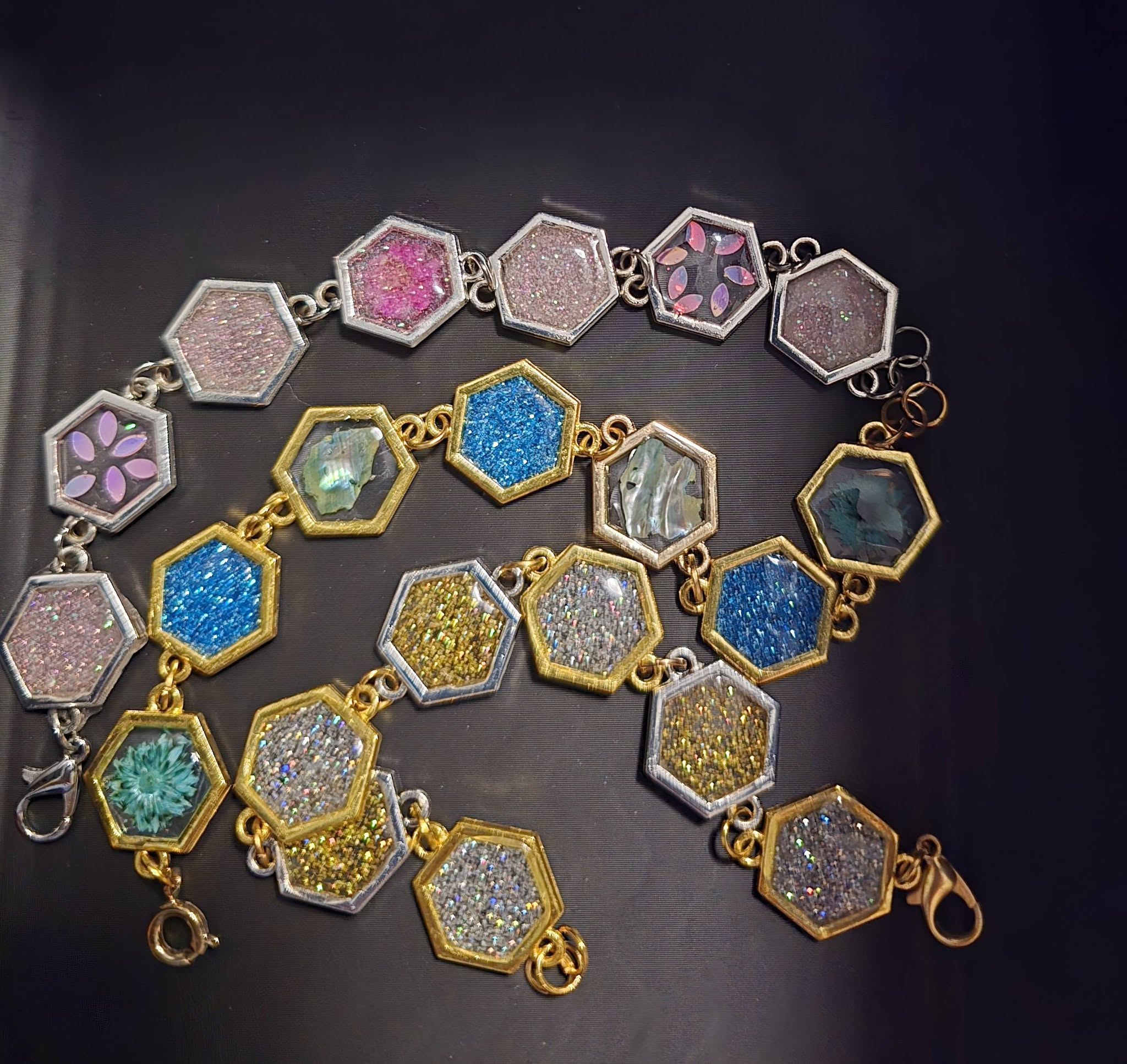 Bracelet - linked hexagons