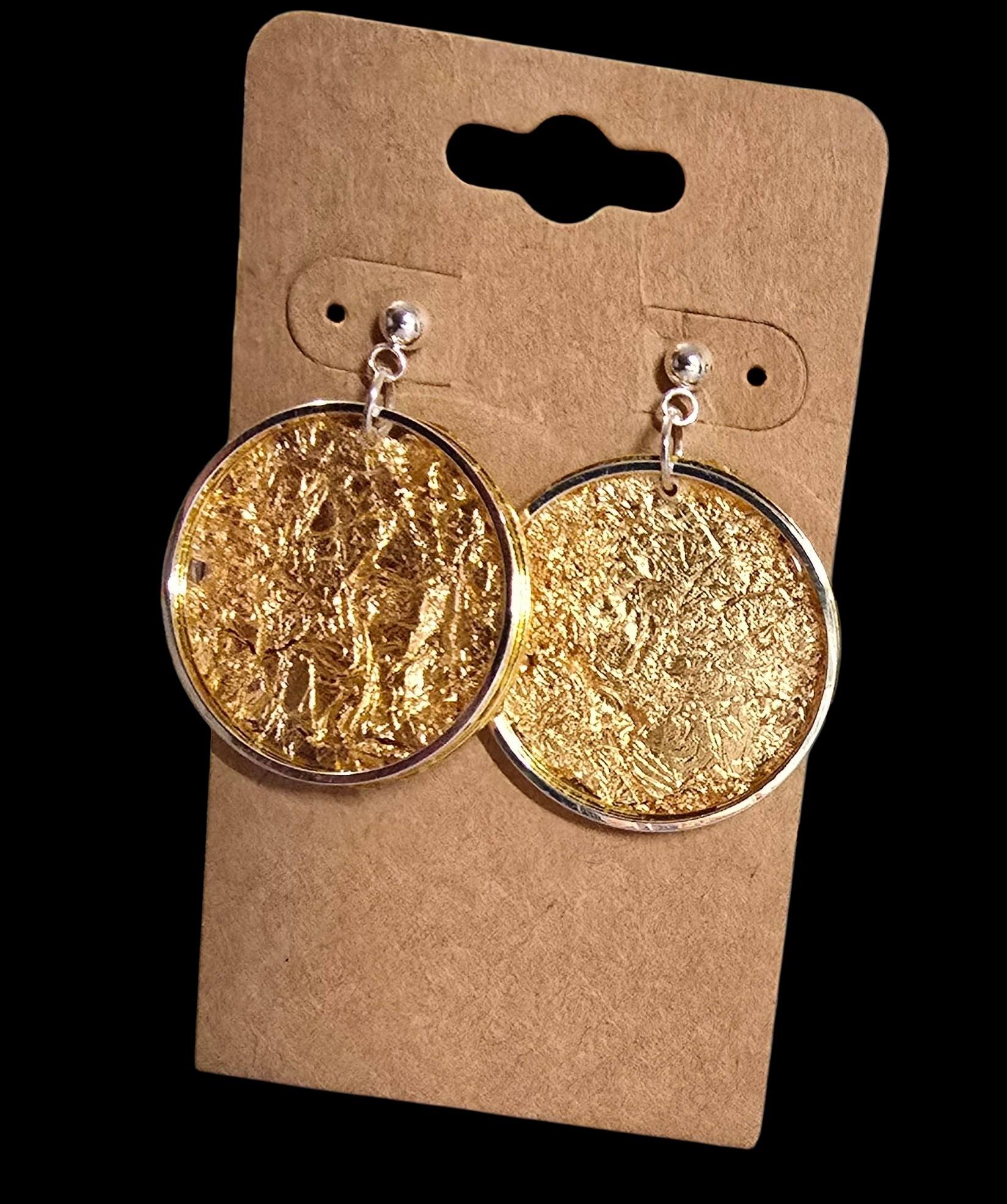 Earrings - gold and silver coins