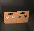 Earrings - studs: gold with white or black